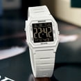 thumbnail image 3 of Digital Watches for Men Women Waterproof Unisex Digital Sports Watch Square Stopwatch Countdown Alarm Analog Silicone Strap Transparent Case Wristwatch, 3 of 8