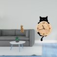 thumbnail image 2 of Figura de gato para escritorio, reloj de pared, adorno minimalista de resina MDF con diseño elegante para sala de estar, oficina o dormitorio. Ideal p, 2 of 8