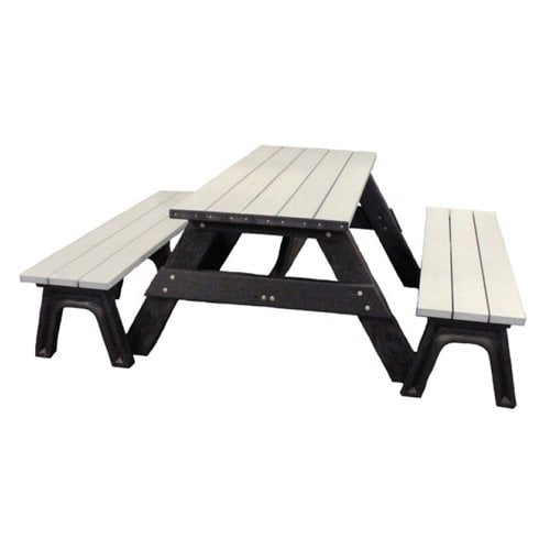 Recycled Plastic Picnic Table, Wooden Picnic Tables With Detached Benches