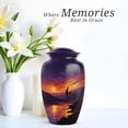 thumbnail image 4 of Sparrow Cremation Urn For Adult Women And Man, 1 Large & Small Keepsake Urns For Human Ashes Set Of 4, Purple Urn For Ashes Adult Female, Burial Urns For Cremated Remains, 10&3 Inch, 4 of 7