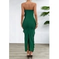 thumbnail image 4 of Women'S Sexy- Bodycon Elegant Tube Top Ruffle Maxi Cocktail Party Dresses Green M, 4 of 10