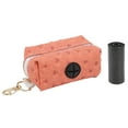 thumbnail image 3 of Poop Bag Dispenser, Easy To Use PU Zipper Poop Bag Holder  For Outdoor For Dogs Orange, 3 of 8