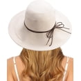 thumbnail image 2 of Womens Foldable Shapeable Brim Sun Hat UPF 50+ Cotton Wide Brim Beach Adjustable Chin Strap Hat Sun Protection Cap, 2 of 5