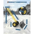 thumbnail image 2 of Twister.CK Pelle à Neige avec Roues, Pousse-Neige à Double Tige Robuste avec Lame en Métal 29"L X 14.2"H, Poignée à Angle et Hauteur Réglables pour Entrée Trottoir Cour, Jaune, 2 of 7