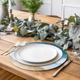 thumbnail image 6 of Round Placemats Turquoise Ocean Wave 15 inch Set of 2 Table Mats for Dining Table Beach Heat Resistant Non-Slip Kitchen & Home Decorative Place Mat Set, 6 of 8