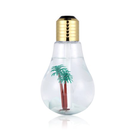 

Aoanydony Bulb Air Humidifier Essential Oil 400ml LED Desktop Aroma Diffuser Bedside Humidification Travel Mist Maker for Household Car White Stone Gold