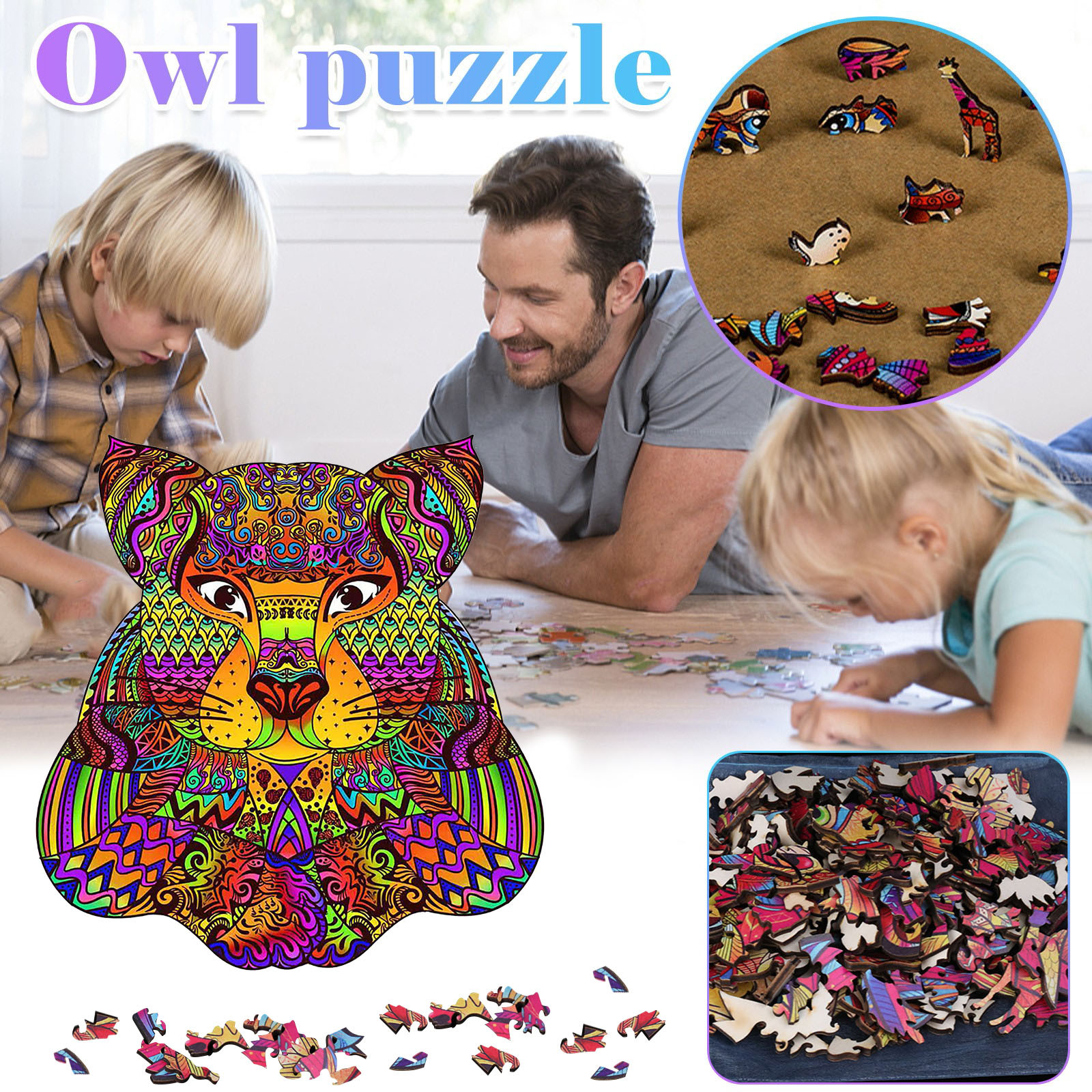 Gift for Kids Wooden Jigsaws Puzzles Artifact Puzzle Irregular Shape
