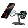 thumbnail image 1 of Soporte de Carga EWA MagSafe Negro con Ángulo de Visión Ergonómico para iPhone y Apple Watch, 1 of 7