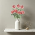 thumbnail image 4 of Artificial 3 Heads Roses Artificial Flower For Home Decoration, 4 of 8