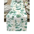 thumbnail image 2 of Eucalyptus Linen Table Runner Holiday Party Decorations Yellow Flower Floral Table Runner For Dining Table Decor, 2 of 4