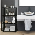 thumbnail image 3 of Furinno Turn-S-Tube 23.6â€ W x 11.4 D x 43.25 H 4-Shelf Decorative Shelves, Black, 3 of 5