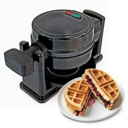 Elite Cuisine EWM654 Flip Belgian 1.25-inch Waffle Maker