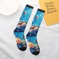 thumbnail image 6 of Bingfone Compression Socks for Women and Men Long Socks for Running Athletic Cycling Nurse-Colorful Underwater Plant Turtle, 6 of 8