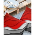 thumbnail image 3 of Outdoor Throw Pillow Cover Modern Abstract Geometric Waterproof Cushion Covers 2 Pack Red and Grey Gradient Ripple Pillow Cases Home Decoration for Patio Garden Couch Sofa, 3 of 7