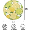 thumbnail image 4 of GZHJMY Fresh Lemon Lime Round Placemats Washable Plate Table Mats for Kitchen Dining Table Decoration Set of 4 Table Mat, 4 of 7