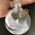 thumbnail image 2 of Clear Christmas Ornament Feather Ball, A Piece of My Heart is in Heaven, 2.4''/60mm Round Clear Plastic Ball Ornaments Christmas Tree Memorial Hanging Pendant Gift(grandpa), 2 of 9