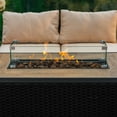 thumbnail image 3 of Phoneix 43” Propane Fire Pit Table for Outside with Lava Rocks, Weatherproof Protective Cover and Glass Windshield, Black, 3 of 9