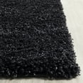 thumbnail image 4 of SAFAVIEH California Plush Solid Shag Runner Rug, Black/Ivory, 2'3" x 9' - Modern Design, Black & Ivory, Non-Shedding & Easy Cleaning, Ultra Plush Thick Pile, Ideal for Living Room, Bedroom, Entryway, 4 of 14