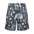 thumbnail image 2 of joogoo Mens Swim Trunks Elephant Boho Style Beach Shorts Drawstring Elastic Waist Swimwear Bathing Suits XXL, 2 of 7