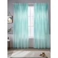 thumbnail image 2 of Turquoise Ombre Striped Sheer Curtains for Living Room Bedroom, Modern Abstract Art Light Filtering Sheer Curtains, Rod Pocket Voile Window Drapes, 2 Panels Set 52"x 84", 2 of 7