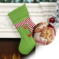 thumbnail image 4 of Neoyler Knitted Christmas Stockings with Letter Designs for Mantel or Tree and Long Lasting Holiday Decoration Suit for Filling with Gifts 17.7x10.2in Green, 4 of 6