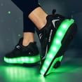 thumbnail image 3 of Zapatos recargables luminosos zapatos luces LED niños adultos patines cordones ruedas, 3 of 5