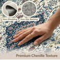 thumbnail image 6 of ODIKA 6'x9' Washable Area Rug Easy Care, Non-Shedding, Cream Boho Vintage Distressed Motif Border Academia Farmhouse for Queen Size Bedroom Under Bed Master Suite, 6 of 7