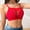 Red, variant on Women's Lace Wireless Bralette, Ribbed Mesh Sheer Bra, Comfort Support Everyday Bra with Adjustable Straps