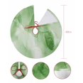 thumbnail image 7 of Green Marble Christmas Tree Skirt 48 Inches Large Christmas Skirt Tree, Modern Abstract Art Yellow Lines Ink Painting Tree Skirt Christmas Decorations for Fireplace Party Holidays Indoor Outdoor, 7 of 7