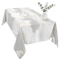 thumbnail image 2 of Grey Ombre Marble Table Cloth Waterproof Tablecloths, Yellow Modern Geometric Abstract Art Tablecloth Dining Table Cover for Kitchen Party Tabletop Outdoor, Rectangle Tablecloth 54x108 Inch, 2 of 9