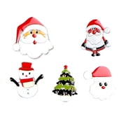 NICEXMAS Holiday Brooch Set, 5-Piece Mixed Style Festive Jewelry Accessories in Assorted Colors for Seasonal Celebrations