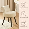 thumbnail image 3 of Vanity Stool with Back - Vanity Chair with Back Small Chair for Vanity Makeup Vanity Chair Velvet Vanity Stool Chair Tufted Accent Chairs Makeup Chair for Vanity for Women Girls and Kids, 3 of 6