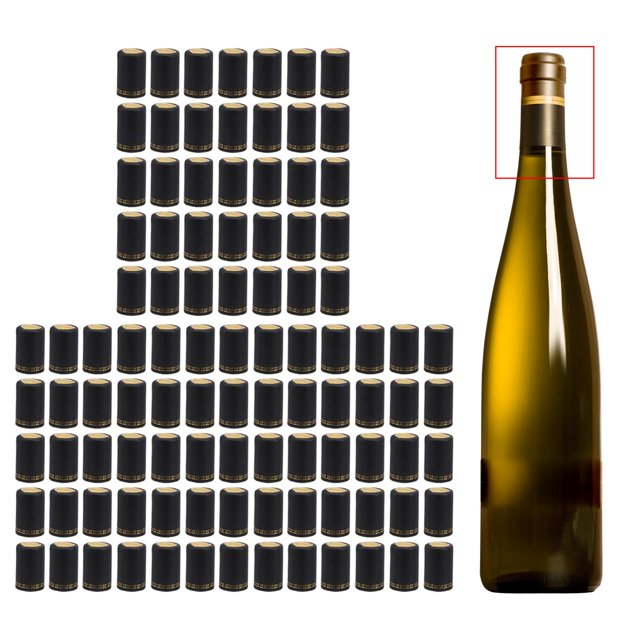 Cápsulas termorretráctiles Cápsulas de botellas retráctiles Soplador a prueba de polvo Cápsulas de botellas con sellado térmico negro Macarena Cápsulas de botellas retráctiles