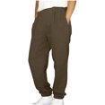thumbnail image 1 of Niños pantalones niñas Color sólido suelto de ajuste casual deportivo cónico con bolsillos laterales cintura Niños niñas vestido pantalones, 1 of 8