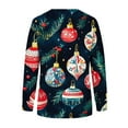 thumbnail image 5 of HAiming Womens Tops Christmas Long Sleeve Crew Neck Xmas Graphic Pullover Shirt Fall Winter Trendy Clothes, 5 of 5