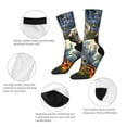 thumbnail image 4 of Balery Sunflower Field Spotted Dog Calcetas Largas con Estampado para Hombre y Mujer – Suaves y Transpirables, Talla Única (US 5-11), 4 of 6
