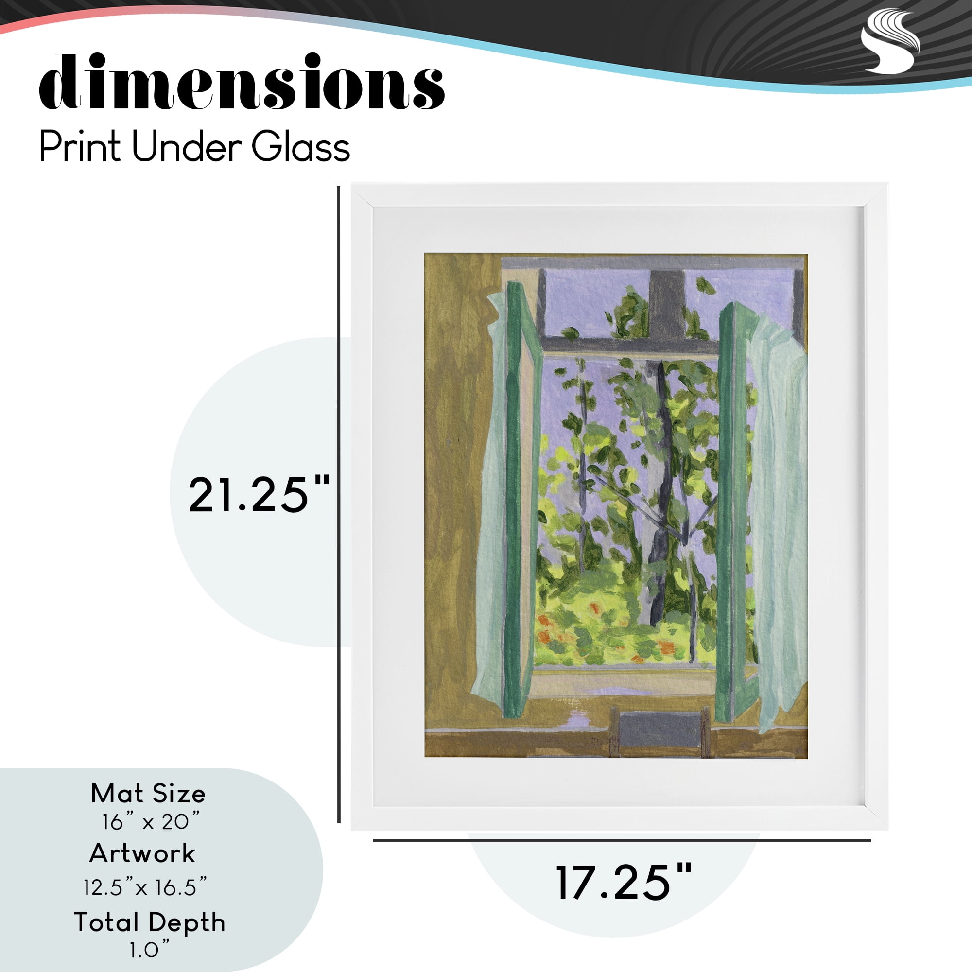 A Seat For Spring White Framed Print Under Glass, design by Melissa Wang