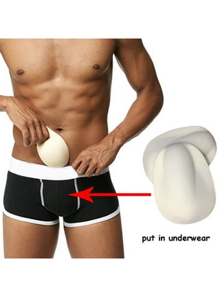 Men Black Brief Padded Butt Booster Enhancer Hip-up Boxer High Waist Skinny Panties  Underwear 