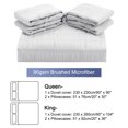 thumbnail image 6 of Unique Bargains Microfiber 3 Pieces Seersucker Duvet Cover Set Queen Light Grey, 6 of 8