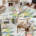 thumbnail image 5 of Easter Bunnies Area Rugs 5'x7', Washable Small Throw Rugs for Laundry Room Playroom, Spring Eucalyptus Easter Eggs Gray Plaid Indoor Outdoor Rug Non-Slip Low Pile Carpet Runner Reversible Floor Mats, 5 of 8
