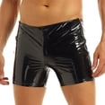 thumbnail image 4 of Men Shiny Leather Boxer, Glossy PVC Leather, Wetlook Latex Short Pants, 4 of 6