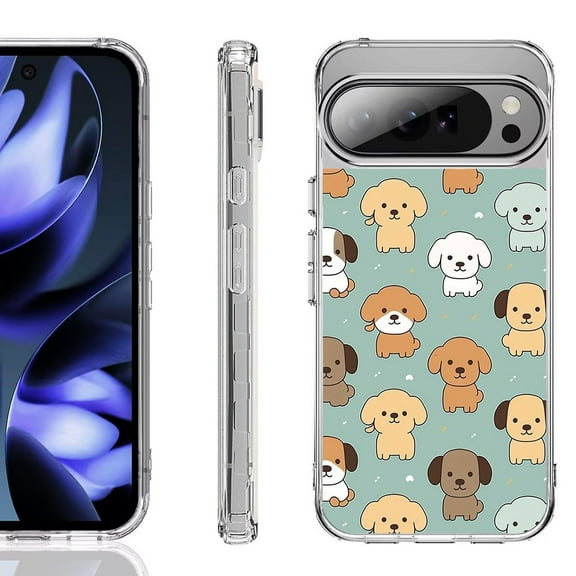 For Google Pixel 10 / 10 Pro Shockproof Phone Case, by OneToughShield - Puppies