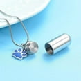 thumbnail image 4 of Dog/Cat Paw Pet Cremation Urn Necklace For Ashes Stainless Steel Cylinder Memorial Urn Jewelry Necklace Holder Keepsake Pendant, 4 of 6