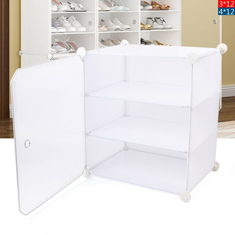 3*12 Shoes Rack Storage Drawer Doors Shelf 12 Tier Unit Organizer Cabinet