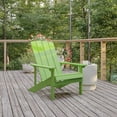 thumbnail image 2 of Flash Furniture Charlestown Commercial Grade Indoor/Outdoor Adirondack Chair, Weather Resistant Durable Poly Resin Deck and Patio Seating, Lime Green, 2 of 12