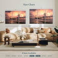 thumbnail image 4 of Elephant Stock Mystical Huntington Pier Wall Art - Horizontal Multi Panel Canvas - Living Room Wall Decor - Nautical Multi Panel - Orange And Brown Decor - 50" x 32", 4 of 8