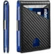 thumbnail image 1 of Wallet for Men Slim with 12 Slots RFID Blocking Men's Front Pocket Wallet Black with ID Window (CARBON BLACK AND BLUE), 1 of 5