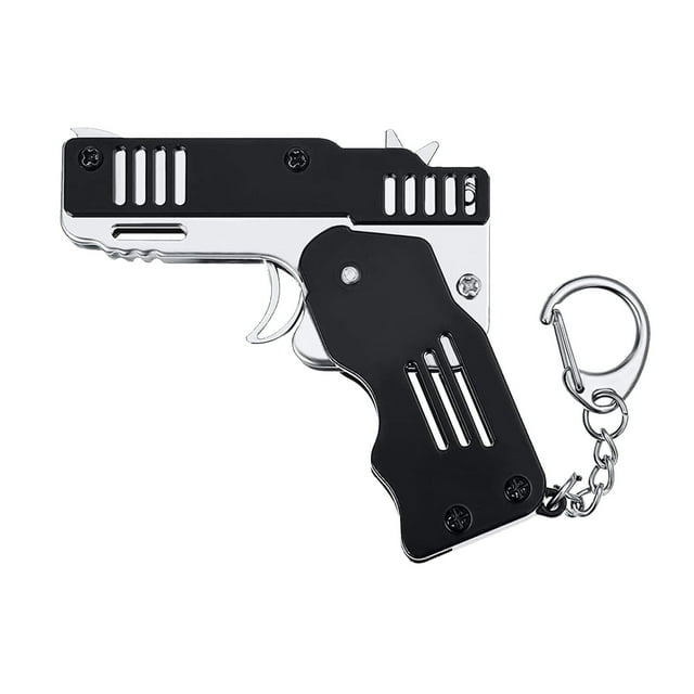 Dyfzdhu Mini Jouets Modèles Ressorts en Caoutchouc, Mini Jouet Pliant en Métal, Porte-Clés de Sport Extérieur