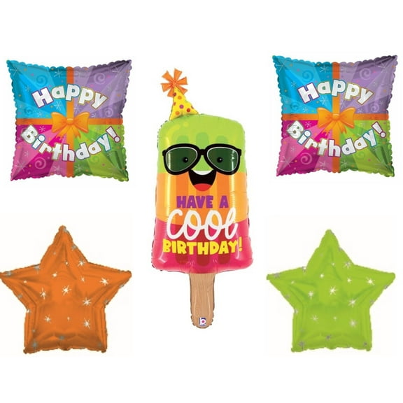 45" Cool Popsicle Birthday Balloons 5 piece Decoration Supplies Party