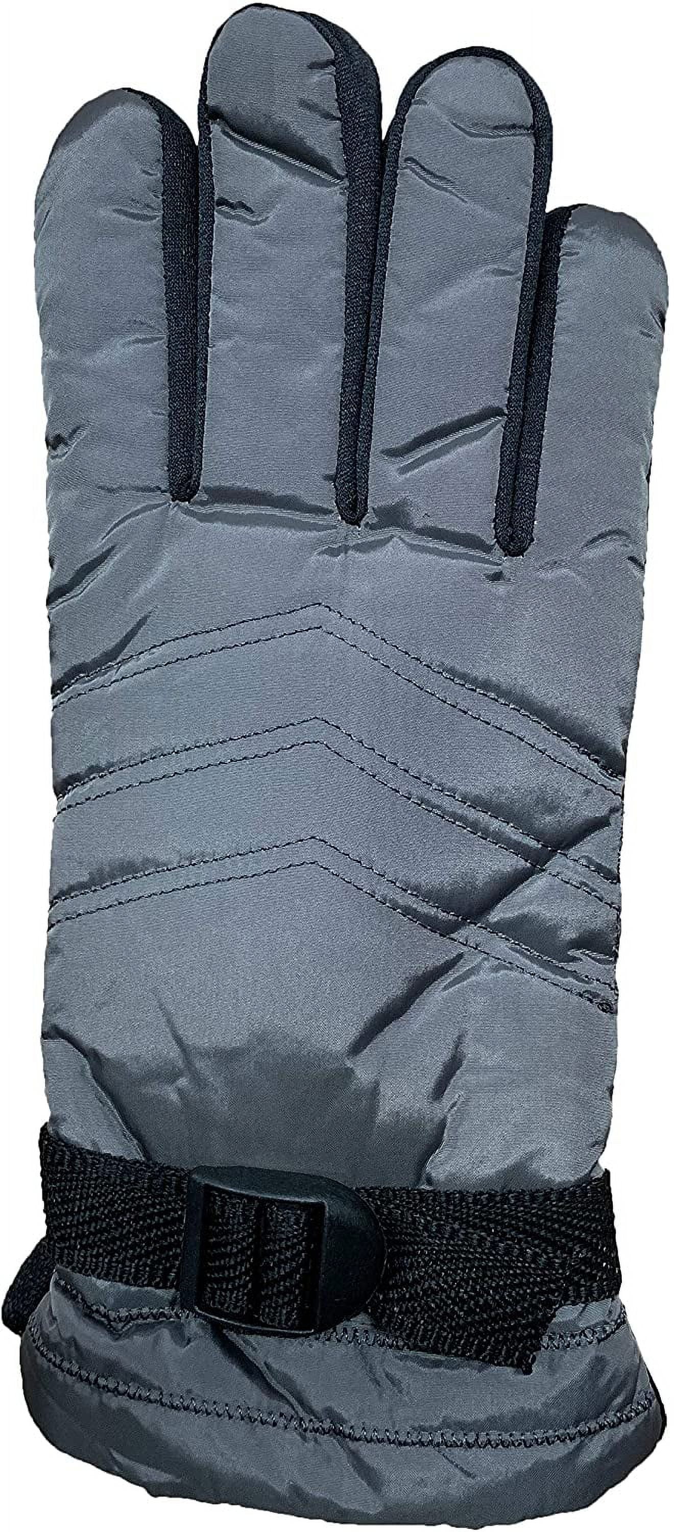 Yacht & Smith Winter Ski Gloves Fleece Lined Adjustable Strap Water Resistant Men Woman Kids